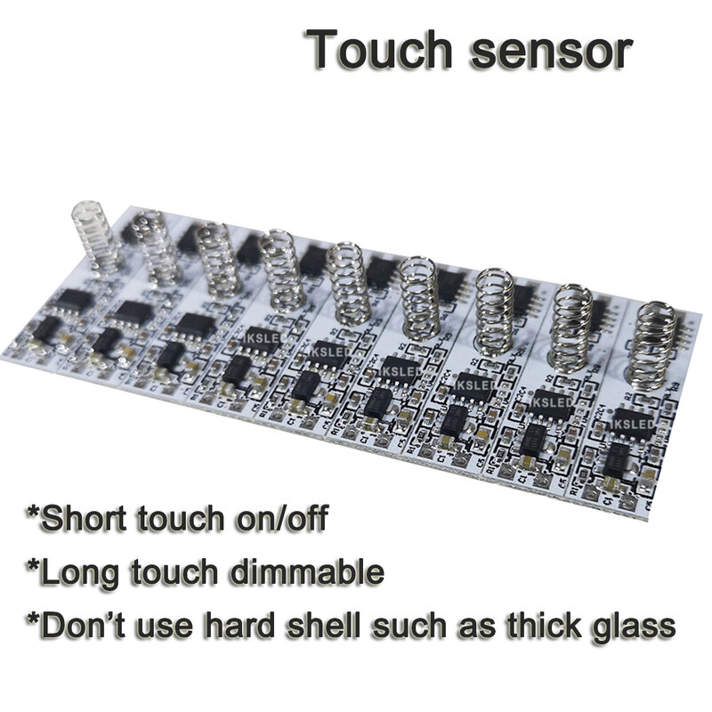Dropship 3.7 ~ 24V 10A Capacitive Touch SENSOR SWITCH COILฤดูใบไม้ผลิสวิตช์LED DimmerควบคุมสำหรับSmart Home LED Light Strip