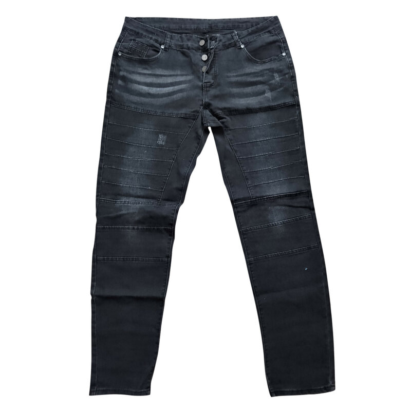 Мужские повседневные джинсовые брюки 55 #2021, однотонные рваные плиссированные потертые градиентные потертые джинсовые брюки, Мужская одежда, брюки для мужчин