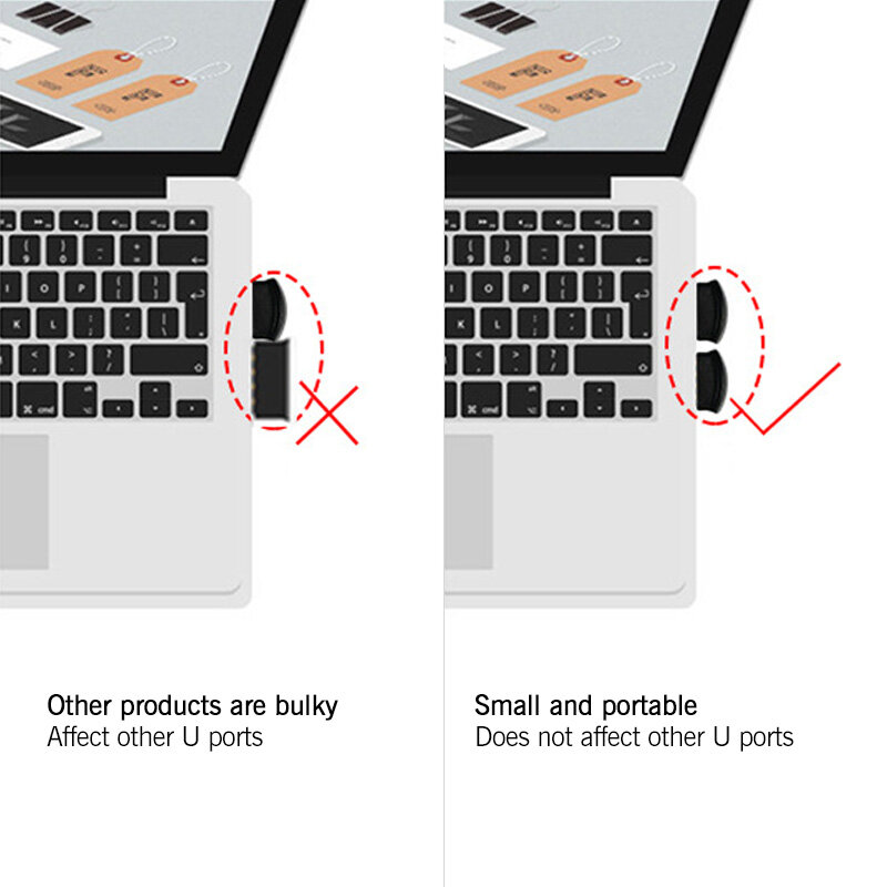 진정한 5.0 Usb 블루투스 어댑터, Pc 오디오 파일 전송 미니 컴퓨터 노트북 USB 수신기 동글 블루투스 5 송신기