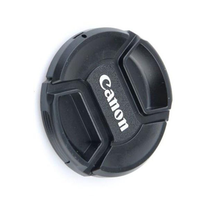 1Pc Snap-on front 58mm len cap cover straps for canon eos EF 18-55-250 Black center pinch Snap-on cap cover for canon/nikon Lens