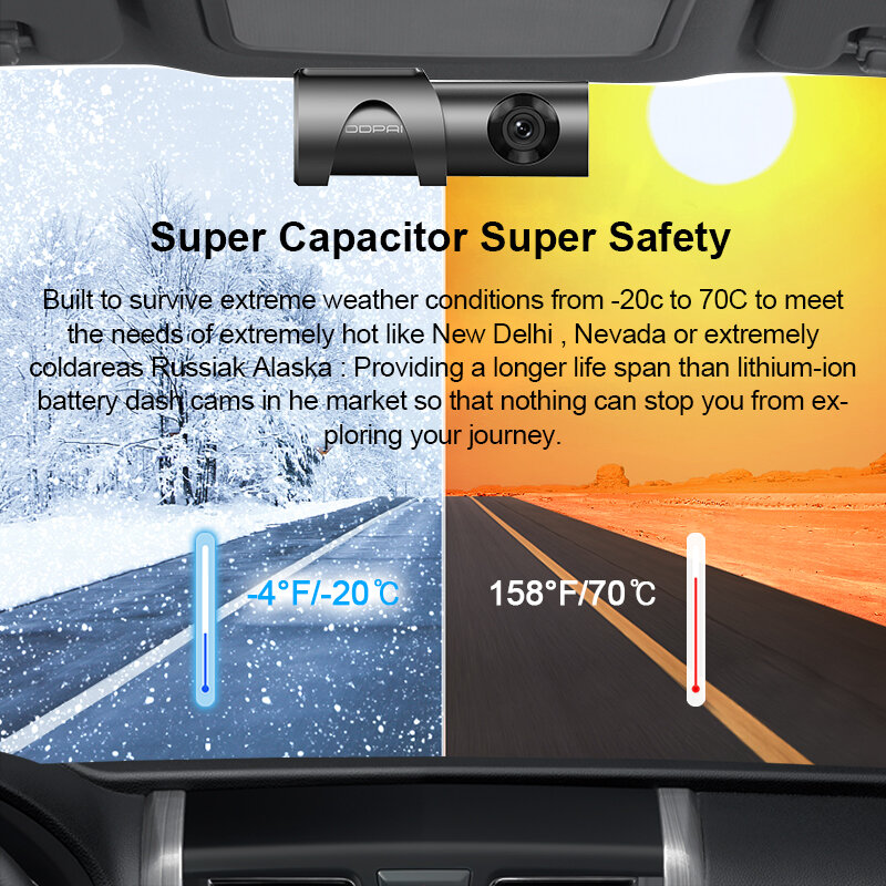 DDPAI Dash Cam Mini 3 1600P HD Dvr telecamera per Auto Mini3 Auto Drive veicolo Video Recroder 2K Android Wifi Smart 24H telecamera di parcheggio