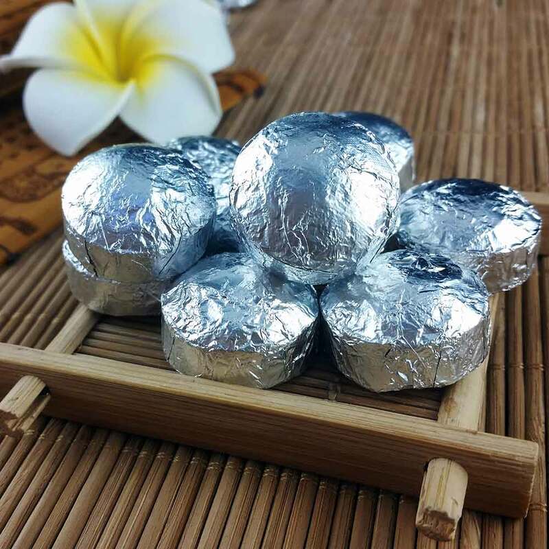 2019 Yr Mini pu-erh en bruto, embalaje de lámina de estaño de plata 75g Yunnan Shen pu-erh Tuocha pu-erh