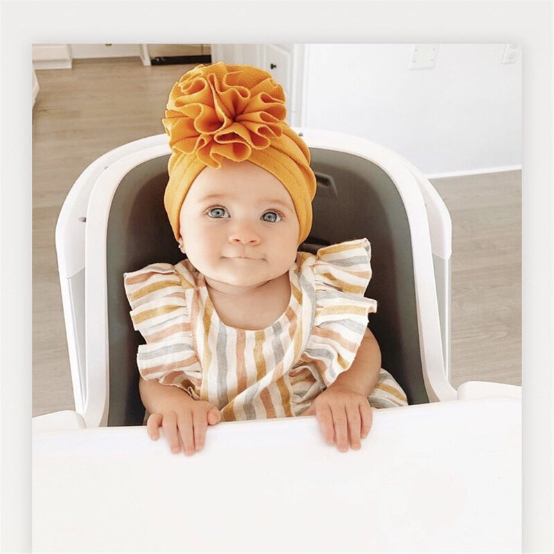 Sombrero de bebé suave con lazo de flores,sombreros para b 