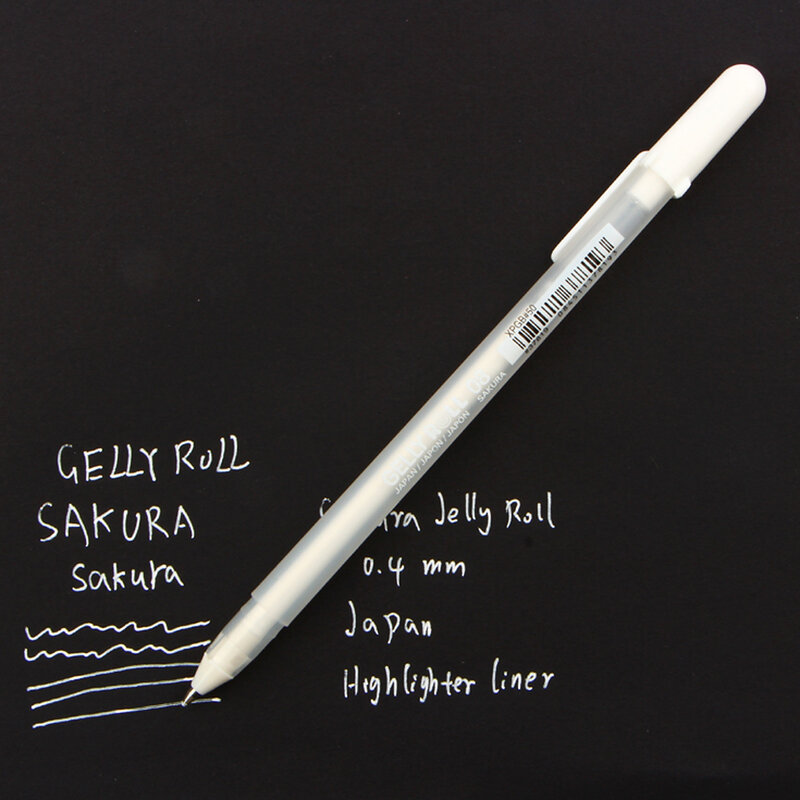Rouleau de gelée 0.8mm, stylo Gel blanc, surligneur pour conception de marqueurs artistiques, fournitures de peinture de bande dessinée/Manga, importé du japon