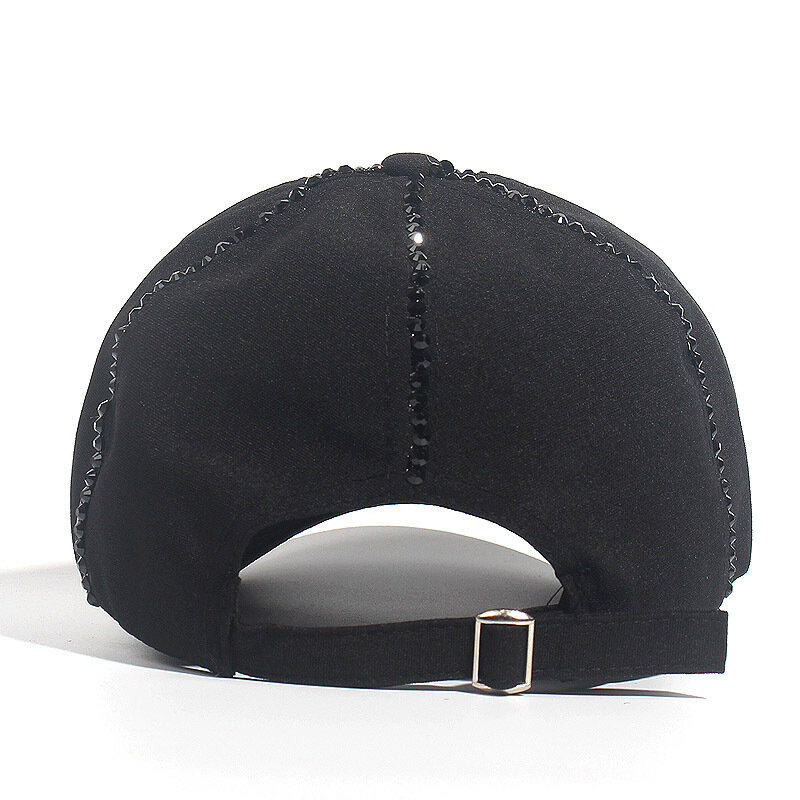 Fashion Summer Baseball Caps for Women Rhinestone Letter D Adjustable Snapback Hip Hop Hats Cotton Mesh Casual Sport Sun Dad Hat