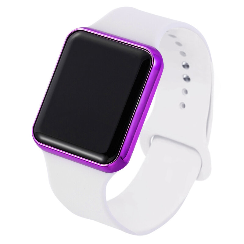 Relojes de pulsera informales para hombre y Mujer, pulsera Digital LED deportiva de silicona, color rosa, novedad de 2021