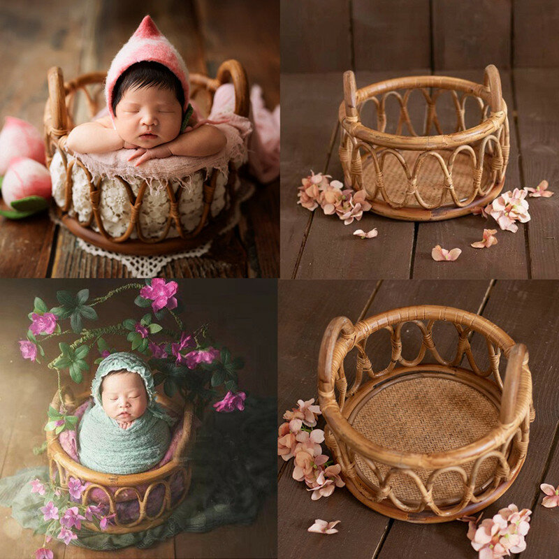 Baby Newborn Photography Props Basket Baby Photo Shoot Container Photography Furniture Studio Fotografie accessori