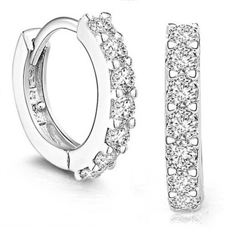 1 Pair Rhinestone Smalle Small Earrings For Women Elegant Wedding Earring Fashion Women Snug Piercing Cartilage Earring