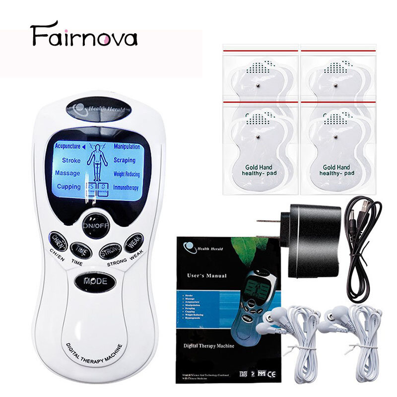 8 Mode Electric Herald Muscle Stimulator Stress Relief Digital Therapy Instrument Portable Rechargeable Acupuncture Body Massage