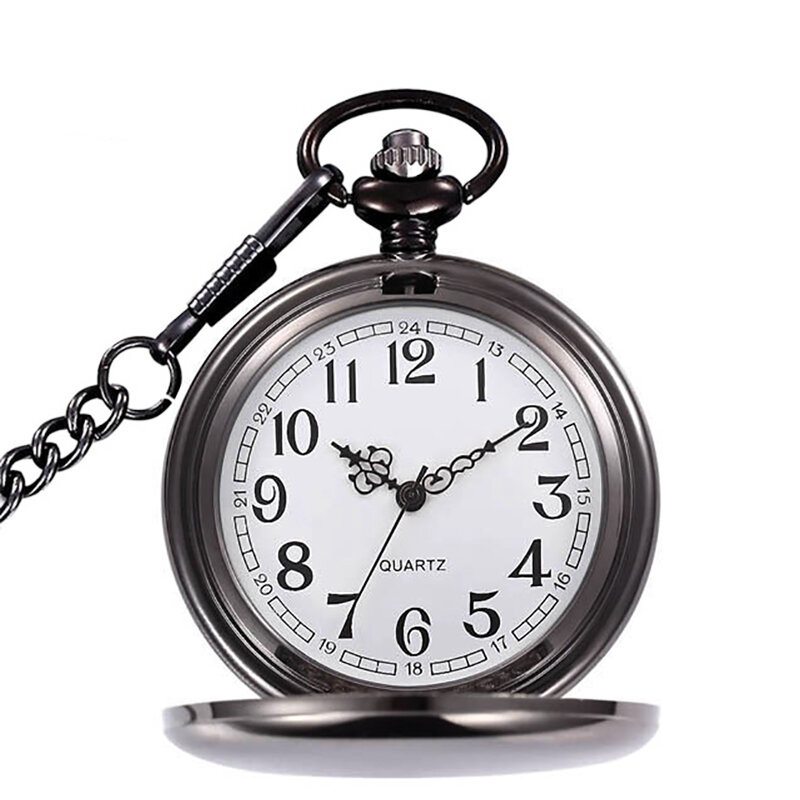 موضة 37 سنتيمتر فوب سلسلة السلس الصلب ساعة جيب كوارتز خمر الرومانية Nmber الطلب قلادة فوب ساعة هدايا ساعة