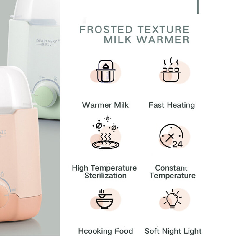 Multi-função termostato inteligente automático aquecedores de garrafa de leite garrafa de leite desinfecção rápida quente leite & esterilizadores