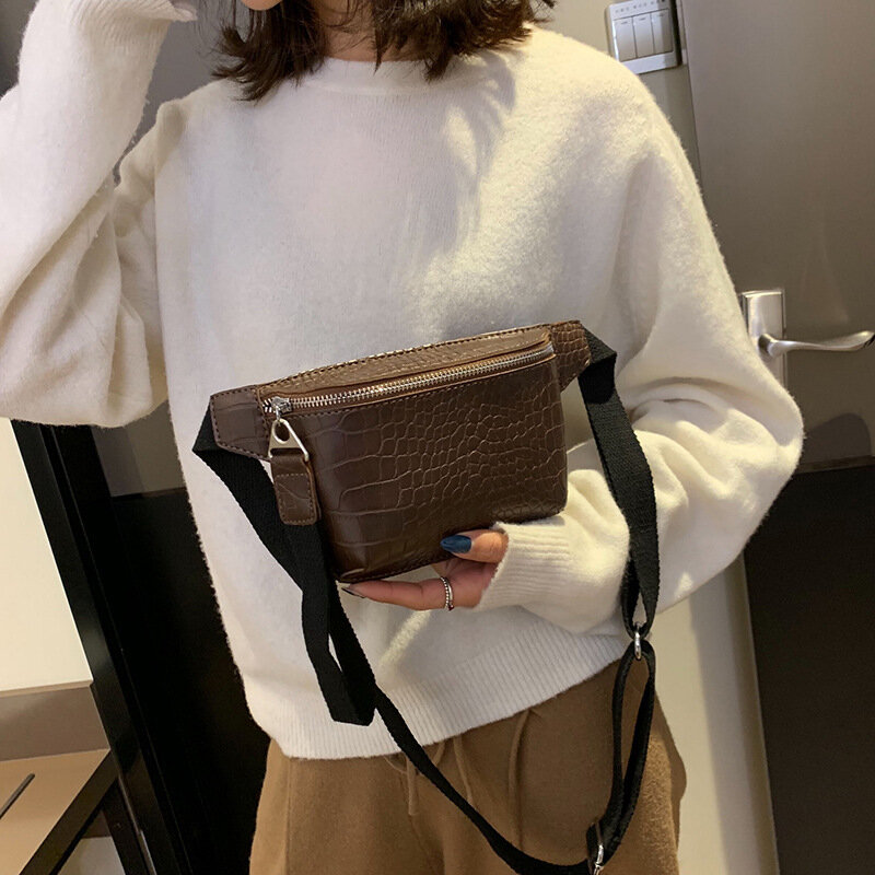 2021 Trendy Women Pu marsupio in pelle con cerniera Mini borse borsa da donna in ecopelle coreana