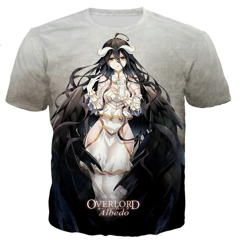 T-shirt pour hommes et femmes, Streetwear, décontracté, à la mode, Harajuku, avec Anime Overlord imprimé en 3D, pour garçons et filles