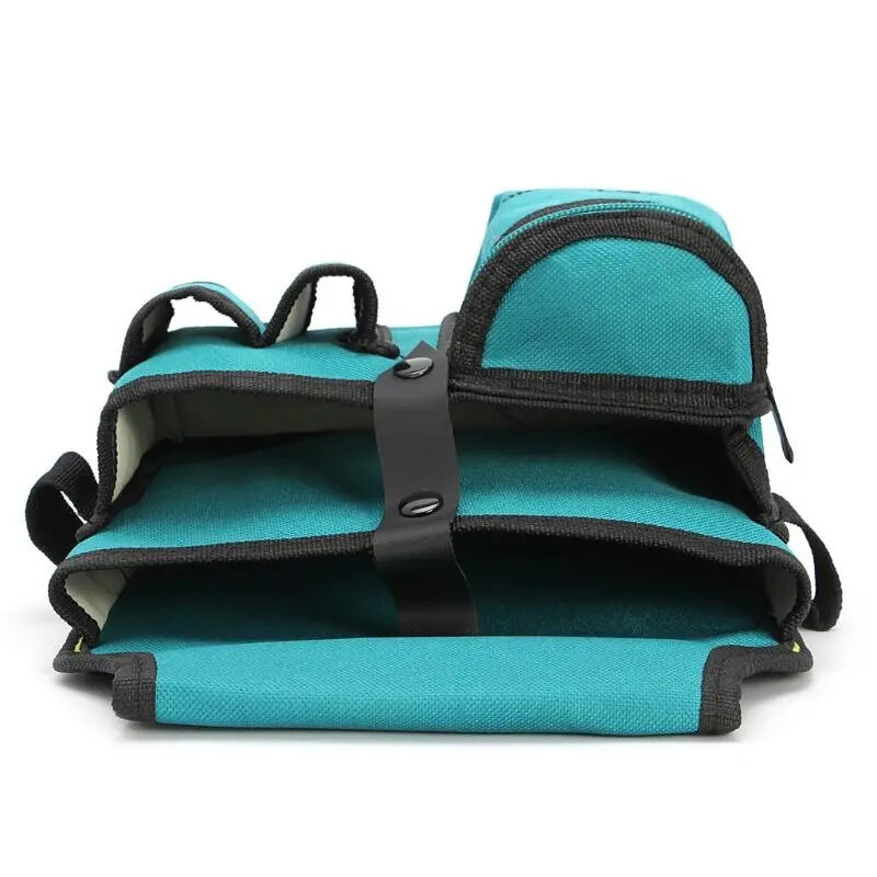 Bolsa de herramientas de almacenamiento, bolso de tela Oxford multifuncional impermeable con correa, azul, 24x20cm