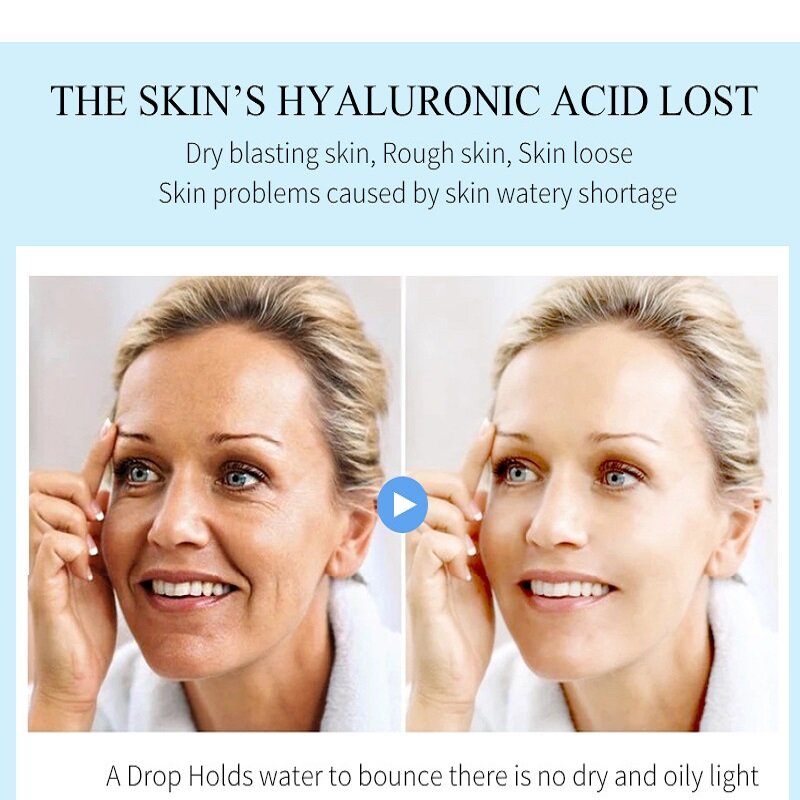 VENZEN Hyaluronic Acid Moisturizing Serum Shrink Pores Brighten Dark Spots Anti-Aging Anti-Wrinkle Whitening Essence Skin Care