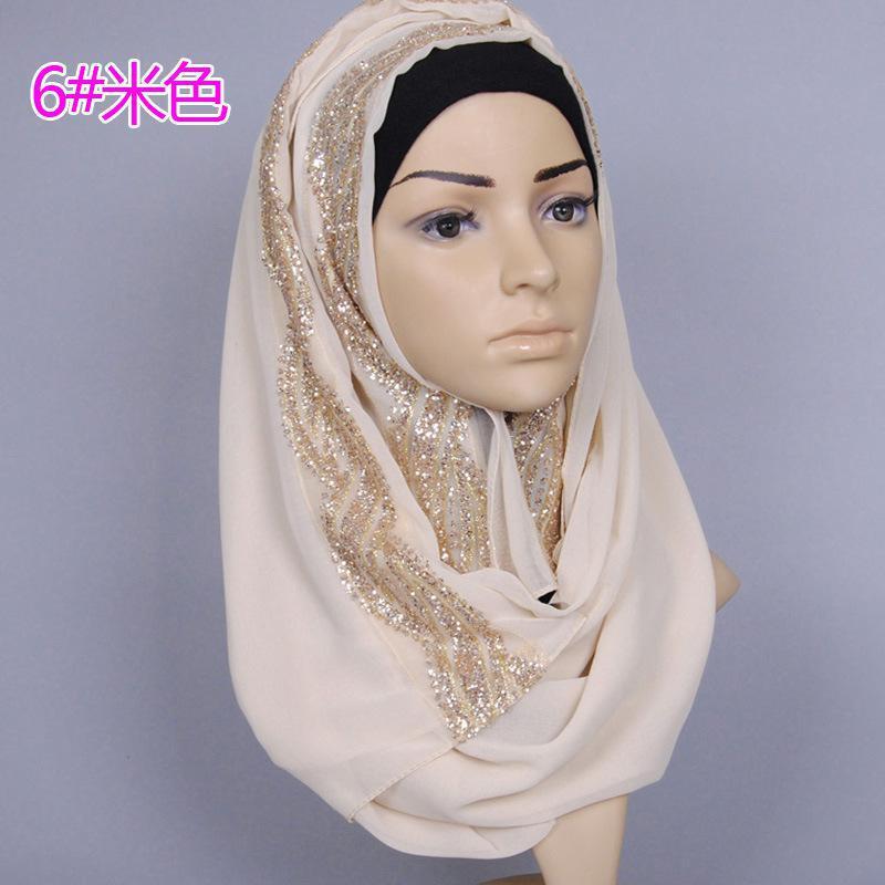 وشاح شيفون مسلم ، شال ، وشاح ، باندانا ، حجاب مسلم ، جودة عالية ، قطن سادة ، 170 سنتيمتر × 80 سنتيمتر