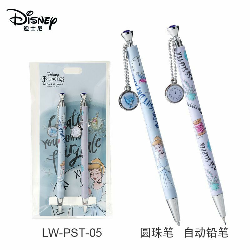 Disney Cartoon śliczne szkolne materiały papiernicze śliczny ołówek automatyczny + zestaw długopisów wisiorek wisiorek