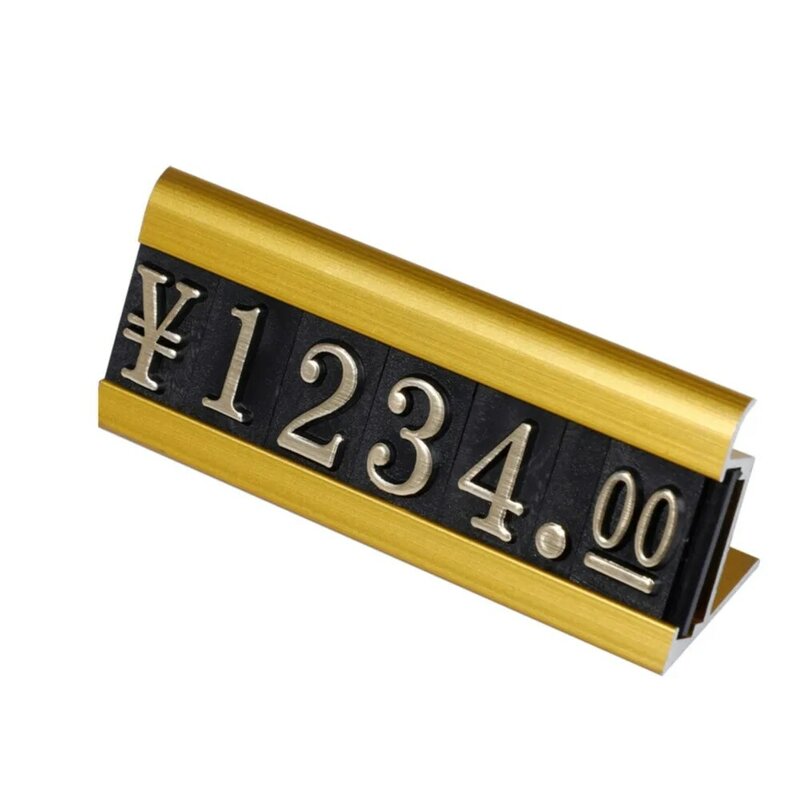 6.1*2.5cm de alumínio commodity sign supermercado prateleira talker metal preço cubos jóias combinado mostrar casepricing tags