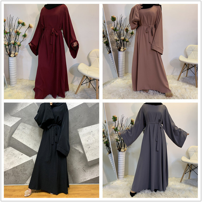 O novo vestido islâmico muçulmano de roupas femininas de tamanho grande vestido longo