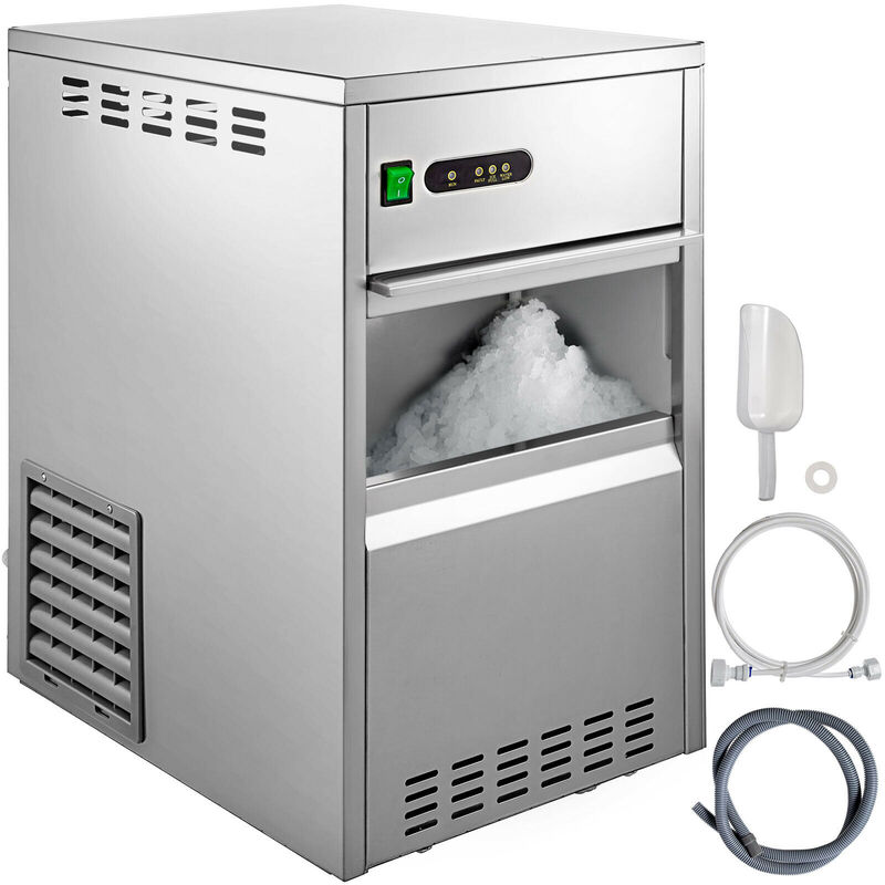 VEVOR – Machine glaçons et flocons de neige électrique, 20 à 100 kg/24 h, acier inoxydable qualité alimentaire, pour un usage industriel, commercial, domestique, en laboratoire