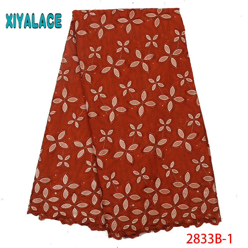アフリカ生地生地綿の布ナイジェリア高品質diyテキスタイル縫製パッチワークフレンチブライダルバッグドレスYA2833B-7