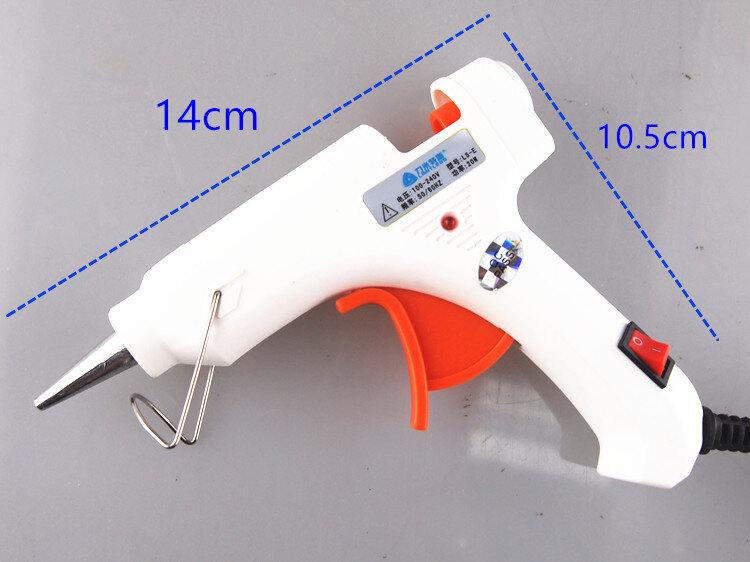KindsGoods High Temp Heater Melt Hot Glue Gun 20W Repair Tool Heat Gun Blue/White Mini Gun EU US Plug 7mm Hot Melt Glue