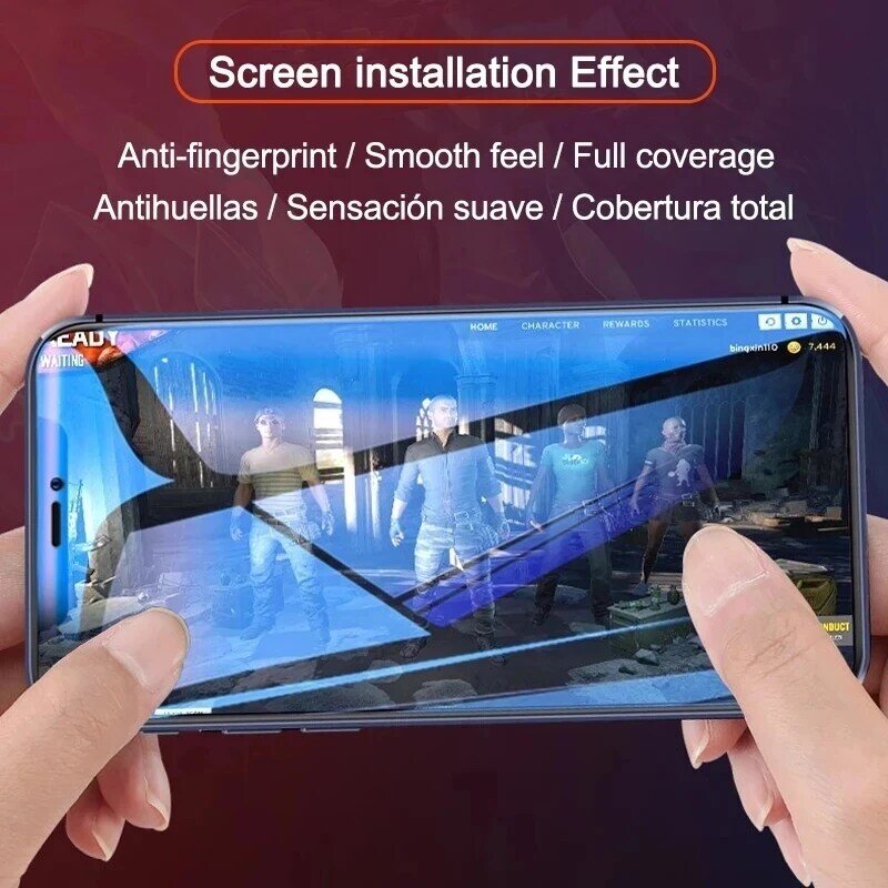 Película de hidrogel de cobertura completa, Protector de pantalla para iPhone 7, 8 Plus, SE 2020, 11, 12 Pro, mini X, XR, XS, Max, 6, 6s, no cristal
