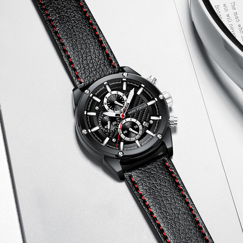 Sport Horloge Voor Mannen Horloges 2020 Luxe Top Brand Chronograph Klok Datum Kalender Waterdichte Multifunctionele Mini Focus Horloges