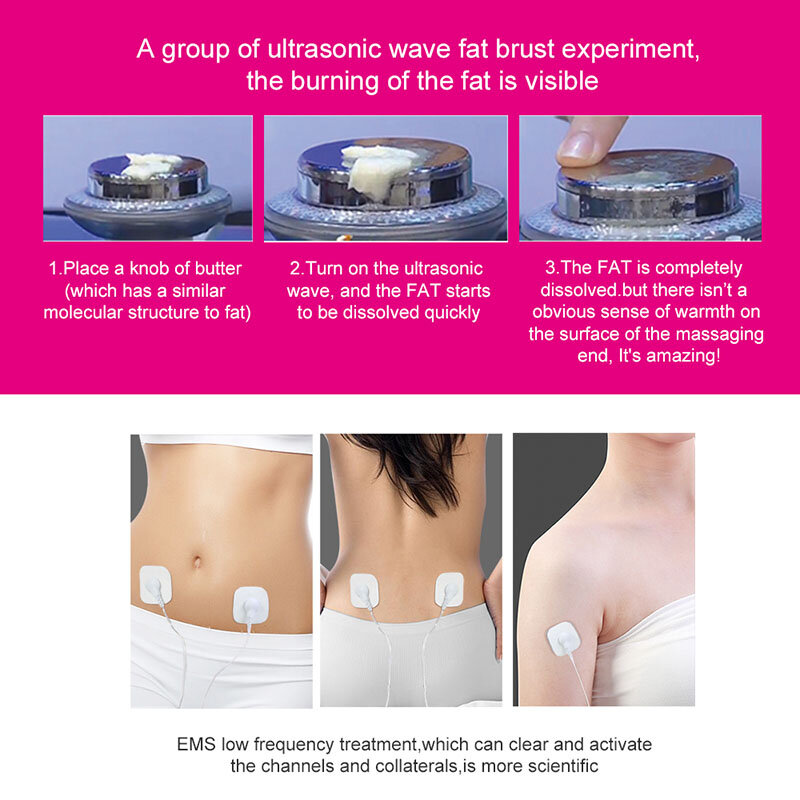 Masajeador adelgazante corporal RF infrarrojo 1Mhz, máquina de cavitación EMS, quemador de grasa, barra de belleza para perder peso