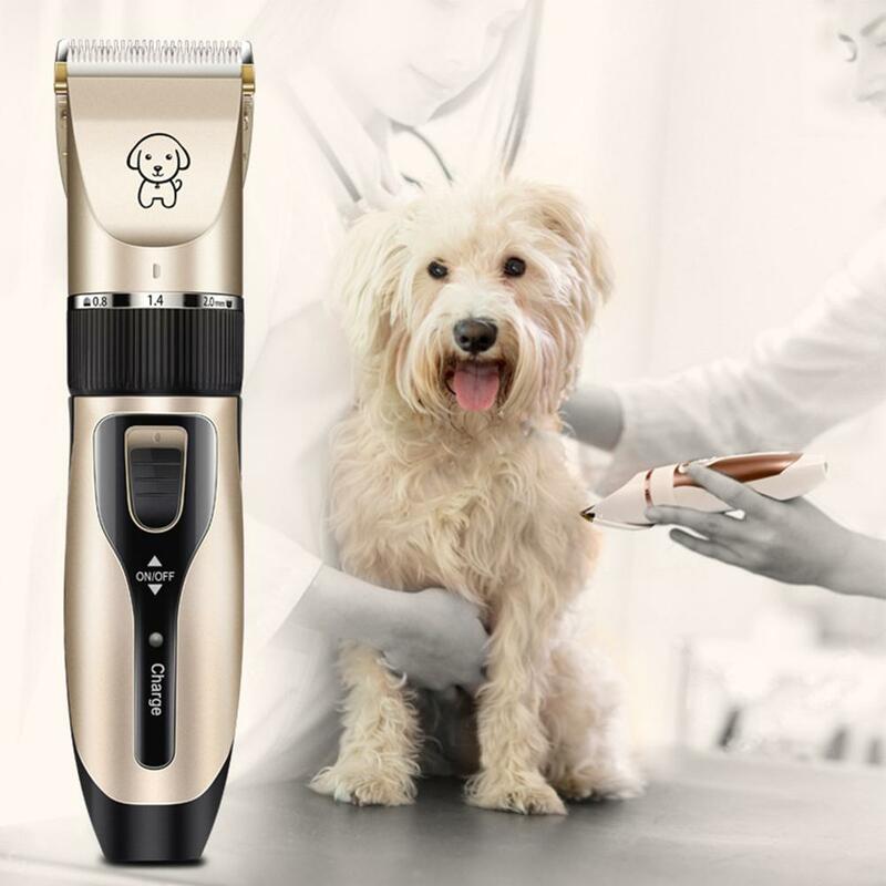 Professional Hair Clipper Rechargeable (Pet/Cat/Dog/Rabbit) Hair Trimmer Dog Hair Clipper Grooming Shaver Set Pets Haircut Tools