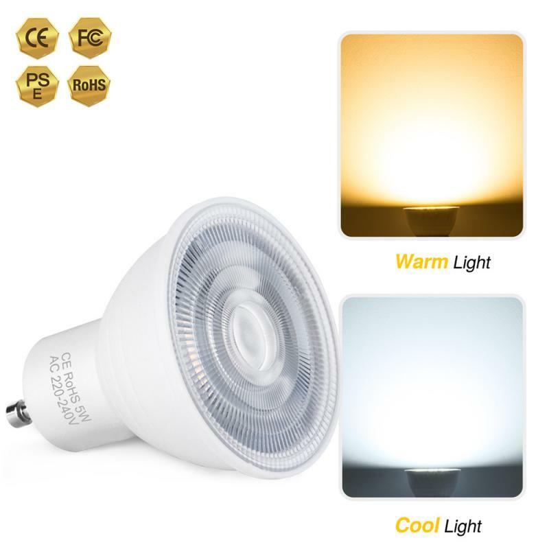 2835 LED พลาสติก-Clad อลูมิเนียมถ้วย GU10 MR16 5/7W Warm Light แสงสีขาว-ประหยัดไฟ LED โคมไฟลูกปัด180 ° Beam Ngle หลอดไฟ