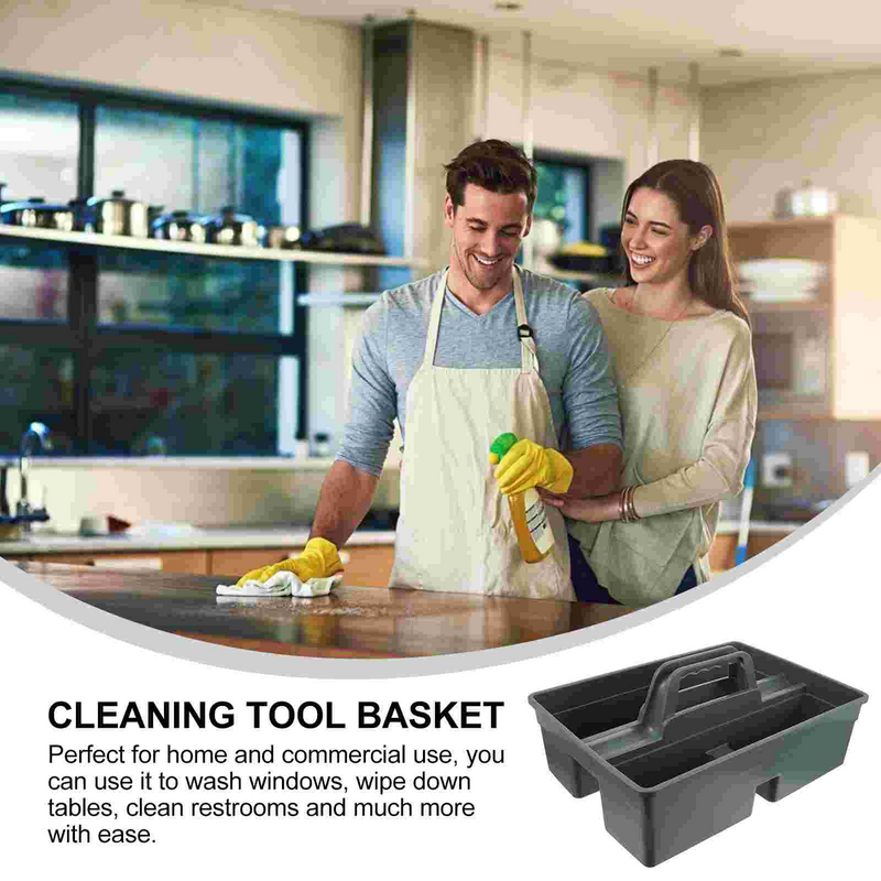 Panier d'outils de nettoyage à 3 compartiments, 1 pièce