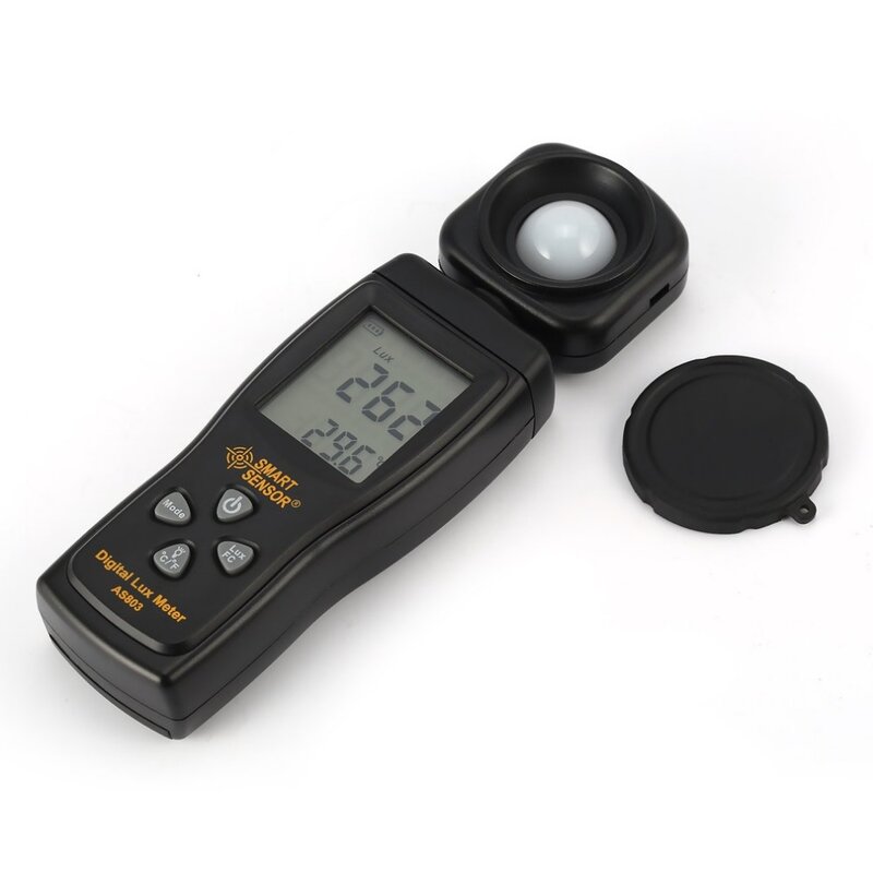 SMART SENSOR AS803 Digital Lux Meter Tester Meter 1-200000 Lux เครื่องมือ Photometer Spectrometer Actinometer