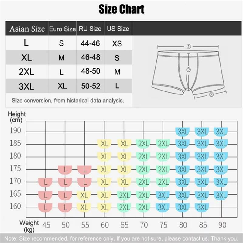 6/8pcsMen's Cotton Underwear Trendy Personality Printed Boxer Briefs Men's Boxer Shorts Loose Version Comfortable Soft Underwear