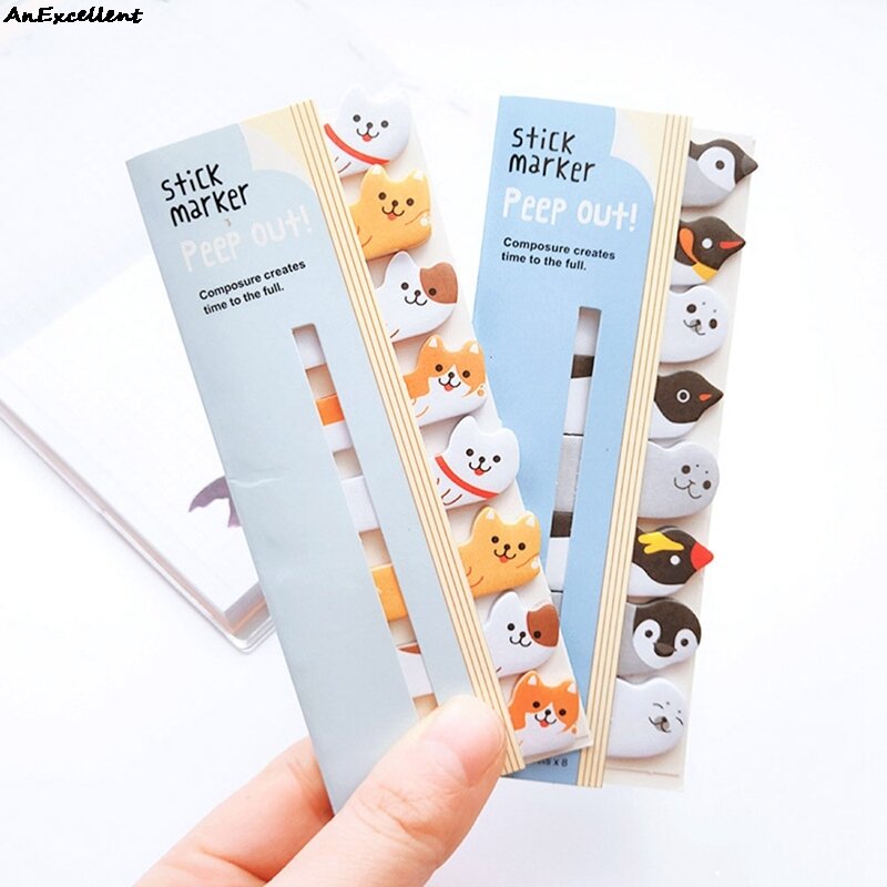 Kawaii Cute Memo Pad Bookmarks Creative Animal  Sticky Notes Index Posted It Planner Paper Stickers School Stationery Supplies