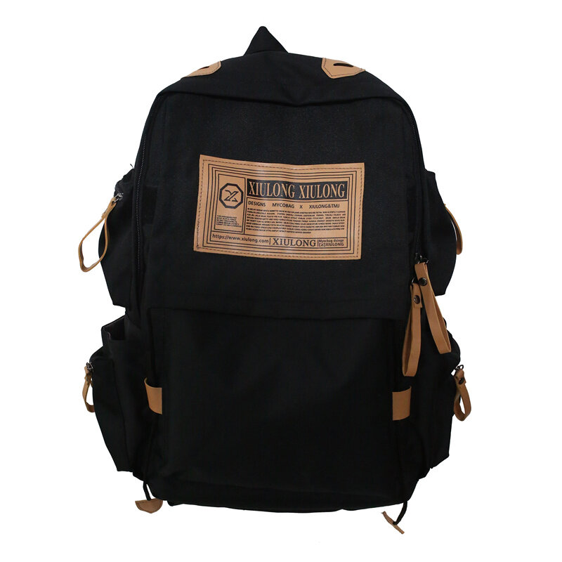 High school student backpack Korean version schoolbag men and women large capacity fashion trend simple backpack