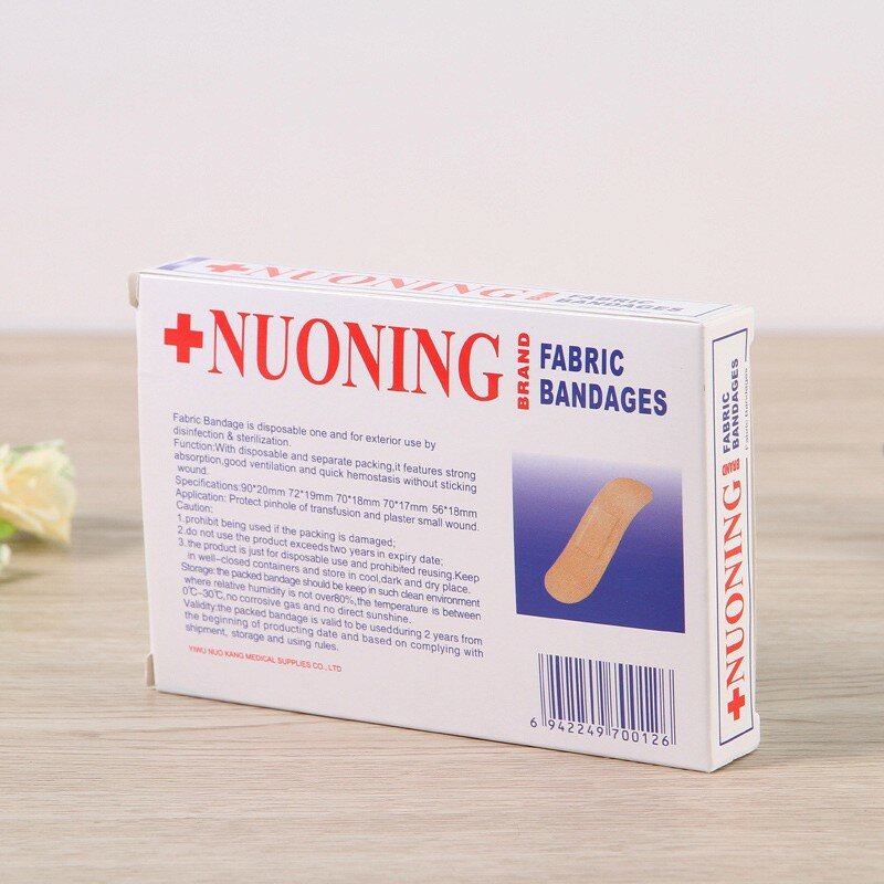 100pcs Breathable Waterproof First Aid Bandage Band Aid Hemostasis Adhesive Wound Dressings Paste Medical Gauze Plasters