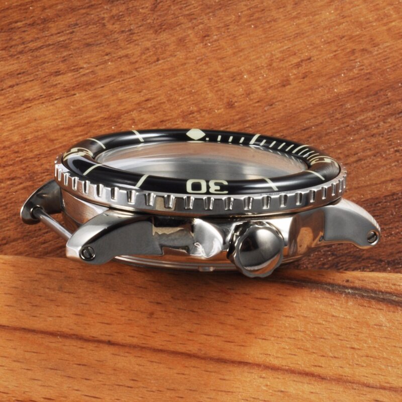 45mm Corgeut szafirowe szkło obudowa zegarka obudowa zegarka z ramką fit ETA2836, miyota 8215,8205 mechanizm automatyczny