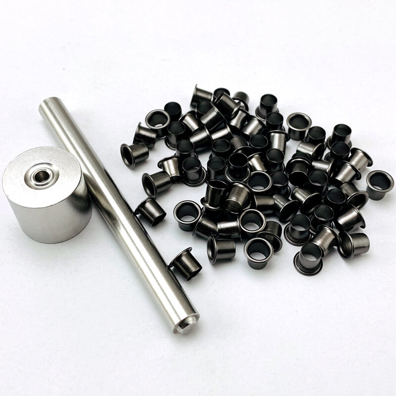 Kydex – ensemble d'outils pour rivets + 100 rivets, outils d'installation d'ongles avec clous en laiton noir