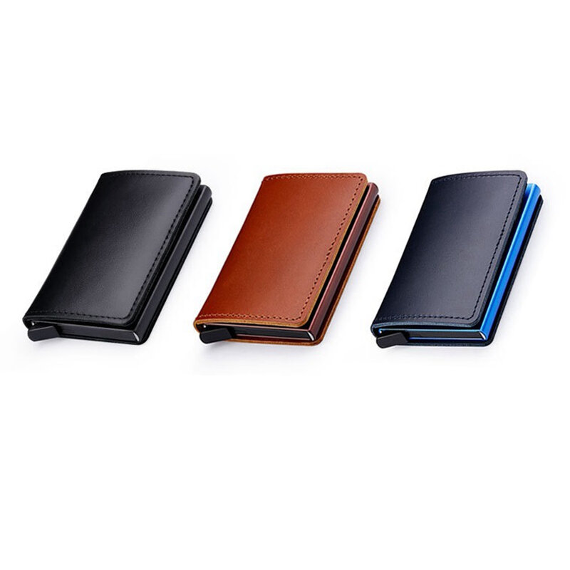 1 枚革新しい金属男性カードホルダー RFID アルミ高品質クレジットカードホルダーと Rfid ブロッキングミニ財布