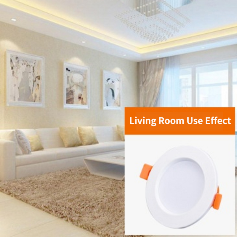 2pcs-5W/7W 6500K LED Downlight All Plastic For Home and Commercial Lighting Energy-saving and Eye Protection Ceiling Spotlights