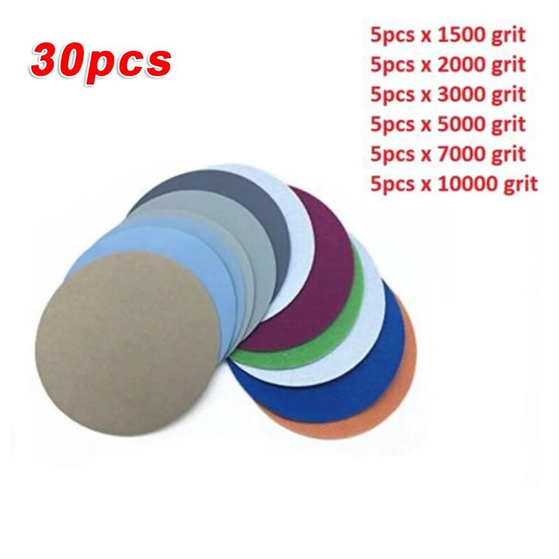 996A2Inch Disc papier ścierny Wet/Dry szlifowanie polerowanie 50mm tarcza szlifierska 1500-10000 wyposażenie warsztatu narzędzia