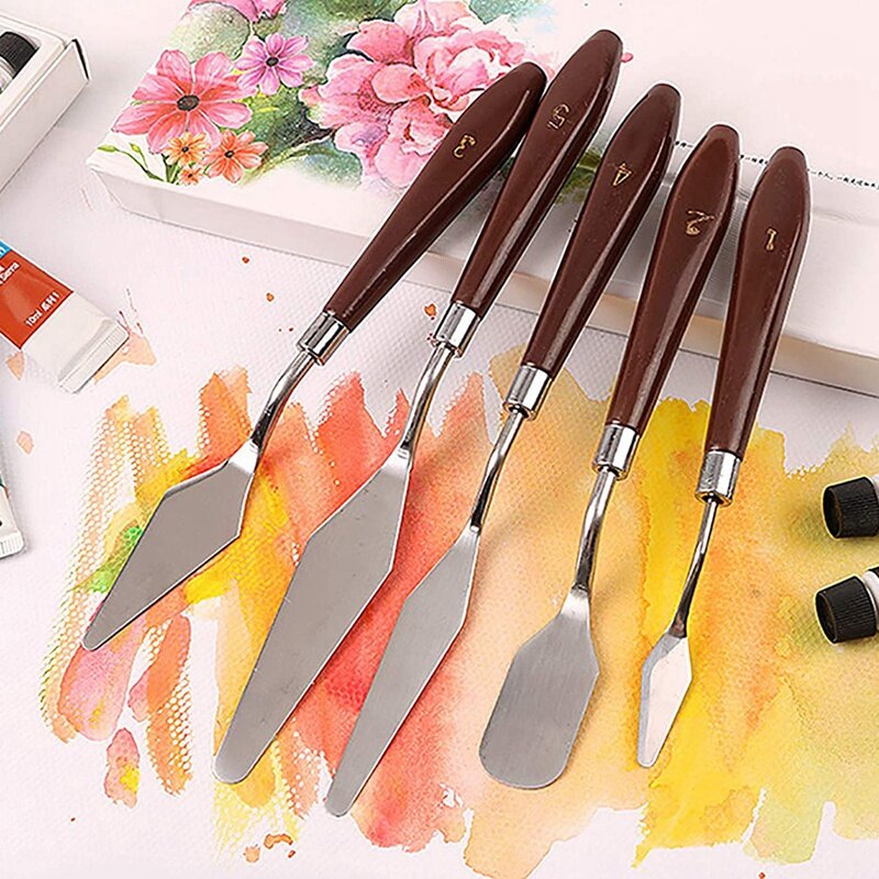 15 Pieces Palette Knife Set, Spatula Palette Knife Mixing Scraper for Oil, Canvas, Acrylic Painting