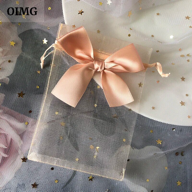 Bolsa de Organza 9x12, exquisita bolsa de mariposa, lazo de regalo de boda, bolsas de hilo, embalaje de joyería, bolsa de regalo de red, venta al por mayor, 10 Uds.