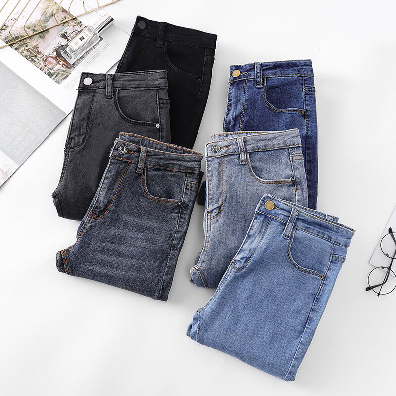 Jeans da donna alla moda a vita alta 2020 nuovi pantaloni slim a matita ad alto profilo pantaloni skinny elasticizzati pantaloni casual Karo888