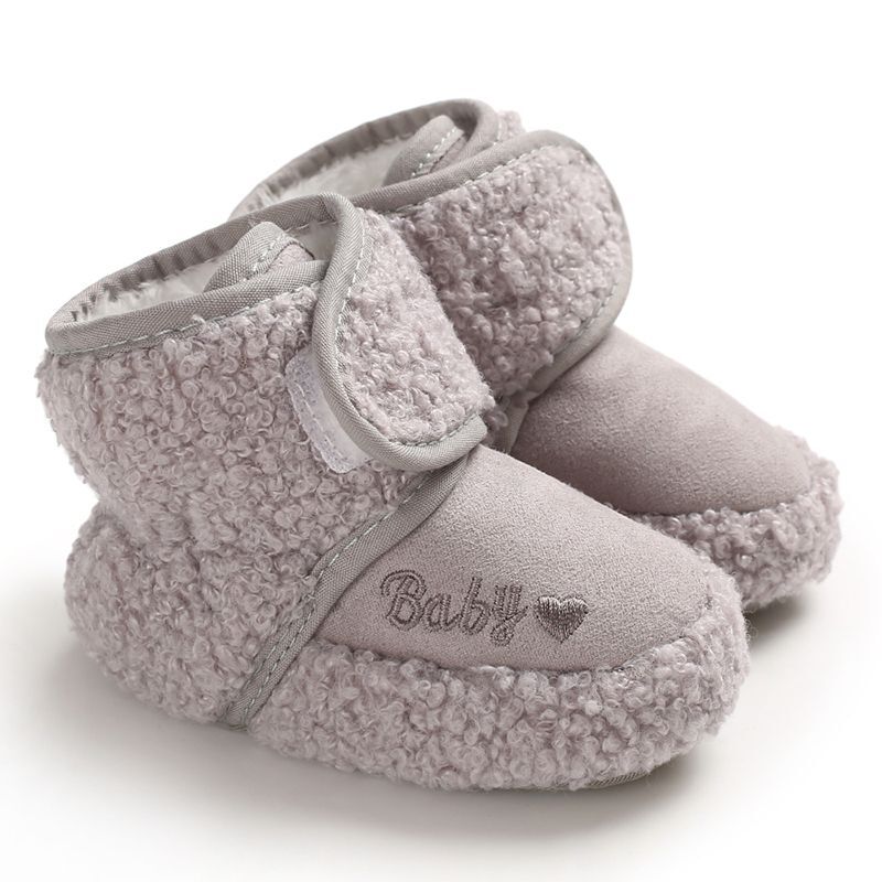Bobora-赤ちゃん用の柔らかい靴底の靴,最初のステップ用の綿のベビーシューズ,0〜18か月