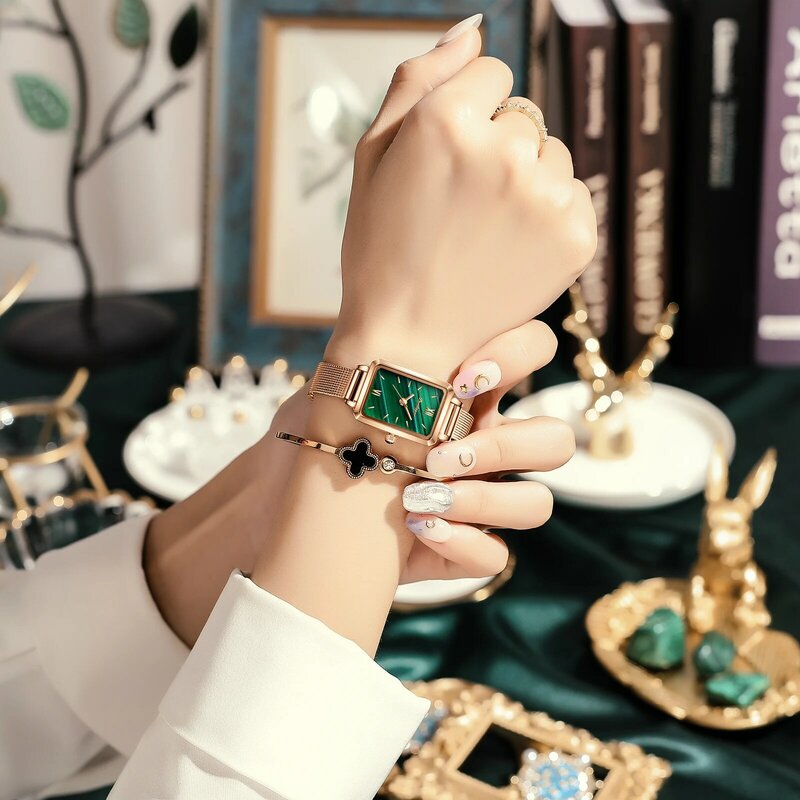 POEDAGAR zegarki damskie japonia mechanizm kwarcowy wysokiej jakości wodoodporny zegarek damski siatka ze stali nierdzewnej różowe złoto prosty zegarek