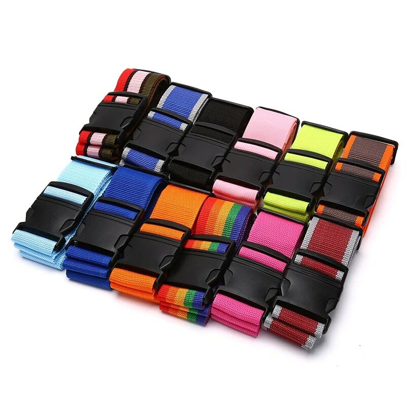 High Quality 2M Rainbow Password Lock Packing Luggage Bag With Luggage Strap 3 Digits Password Lock Buckle Strap Baggage Belts