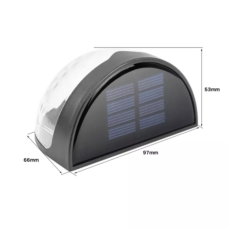 LED Wall Lamp Solar Sensor Outdoor Garden Light Waterproof Built In Rechargeable Battery Stair Pathway Yard Security Solar Lamp