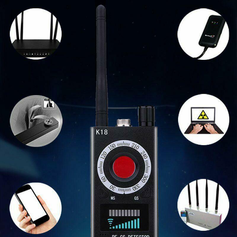 K18 متعددة وظيفة مكافحة كاشف كاميرا GSM الصوت علة مكتشف GPS إشارة عدسة RF تعقب كشف اللاسلكية المنتجات 1MHz-6.5GHz